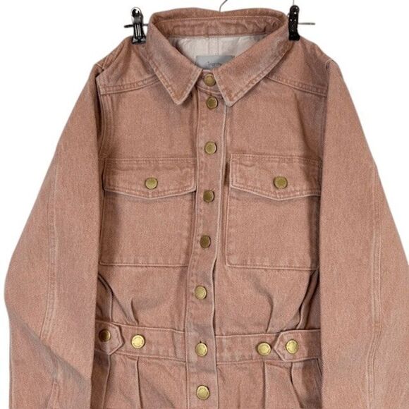 NEW! Triarchy Jumpsuit in Clay One Piece Denim Jumper Lined to Cuff Oversized XS - Picture 3 of 16